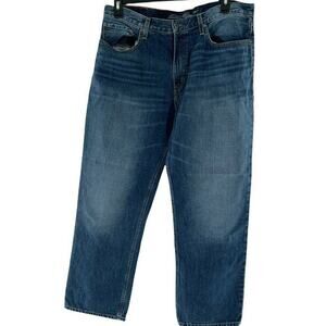 Eddie Bauer Jeans Mens Size 36X30 Straight Leg Comfort Whiskers Pockets Denim